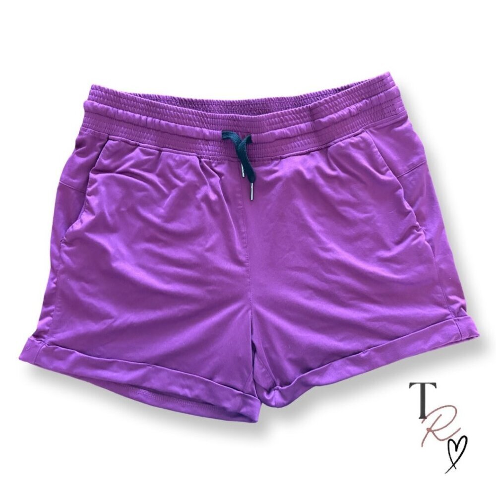 Born Primitive Casual Loungewear Training Shorts Plum Purple Women’s Size Large
